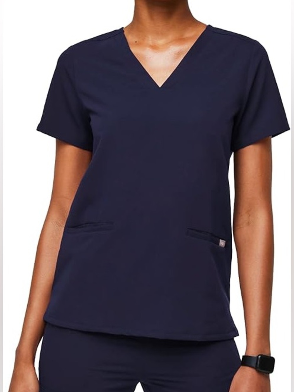 FIGS Casma Scrub Top Navy Blue Sz Large ‼️ Stain